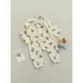 thumbnail image 3 of Combinaison à Imprimé Ours, Combishort à Manches Longues avec Boutons et Poches, 3 of 8