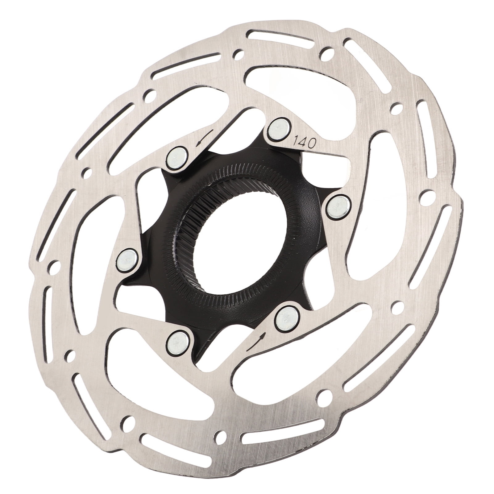 Rotor de Frein à Disque, Rotor de Frein à Disque de Vélo Résistant à l'Usure Réduit la Dureté de l'Acier de Transfert de Chaleur pour Accessoires 140mm, 160mm, 180mm