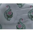 thumbnail image 4 of oneOone Georgette Viscose Fabric Leaves & Floral Block Printed Fabric 1 Yard 42 Inch Wide, 4 of 4