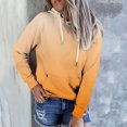 thumbnail image 2 of Penkiiy Sweat à Capuche pour Femmes Mode Décontractée Patchwork Orange Y2K Vêtements, 2 of 4