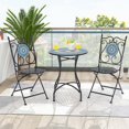thumbnail image 4 of Costway Set of 2 Mosaic Chairs for Patio with Decorative Backrest Heavy-Duty Frame, 4 of 8