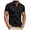 Black, variant on Adult Mens Polo T Shirt Short Sleeve Button Tees Shirts Lightweight Orange Mens Dress Shirts