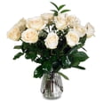thumbnail image 1 of Fresh Flowers -Dozen White Roses 45 cm (17.7 in), 1 of 5