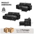 thumbnail image 2 of Innumia Sectional Sleeper Sofa L shaped with USB Charging, Dark Gray, 2 of 8