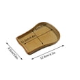 thumbnail image 2 of Brazilian Wood Tray White Ceramic Plates Desk Decoration Plants Pot Bottom, 2 of 4