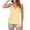 Yellow, variant on SROBPTY Womens Summer Shirts, Women's Solid Color V-neck Hollow Lace Lace Camisole Green, S