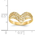 thumbnail image 2 of 14K Yellow Gold Diamond-Cut Filigree Ring, 2 of 2