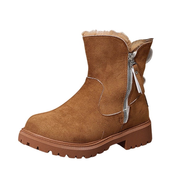 Women's Snow Boots - S Snow for Women Snow S for Women Cozy Leather Winter Boots Snow Walking Women Womens Tall Snow with Real Wool for Snow Boot Women Non Slip Snow Women Maximum Comfort