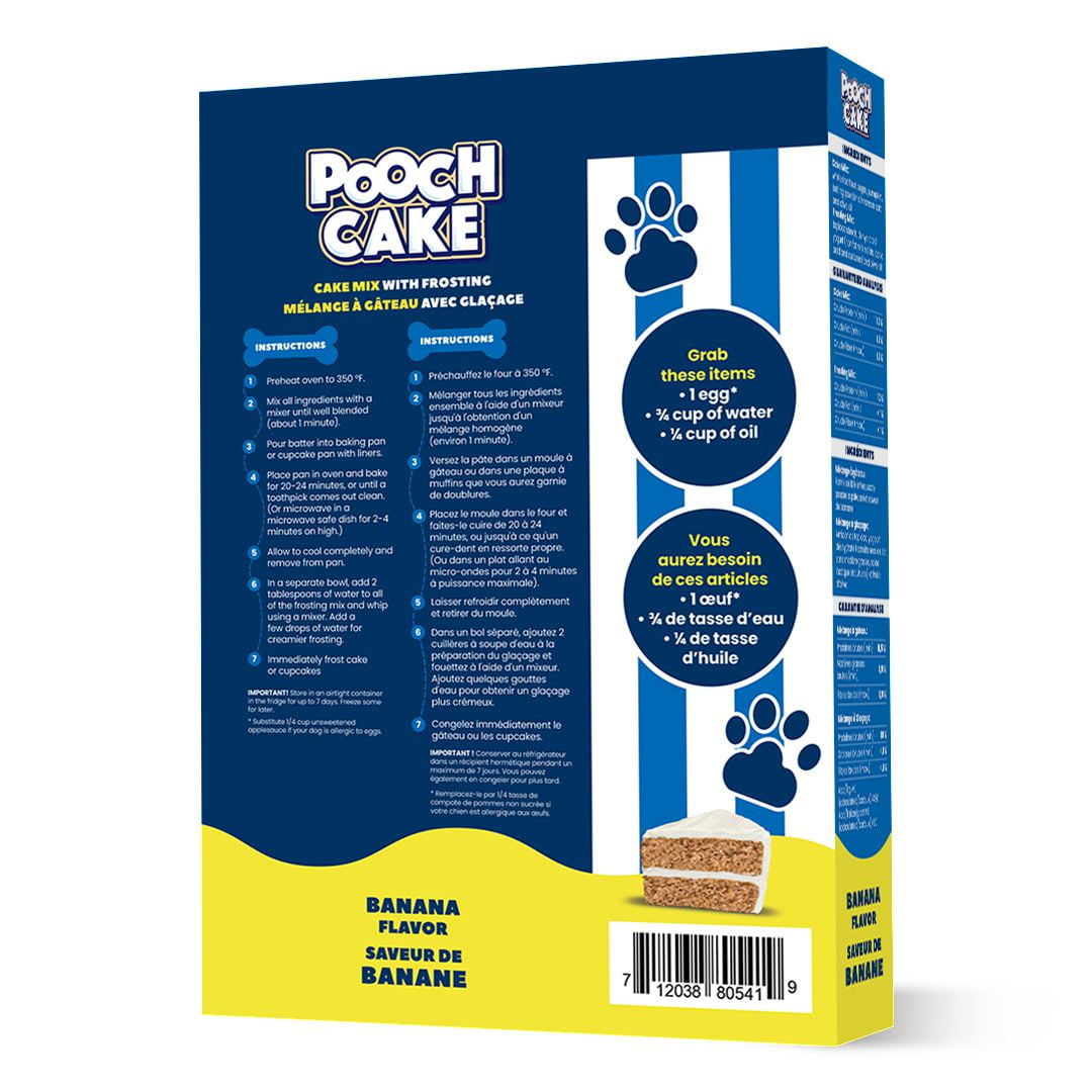 Pooch Cake Mélange à Gâteau Ensemble Simple Banane et Moule
