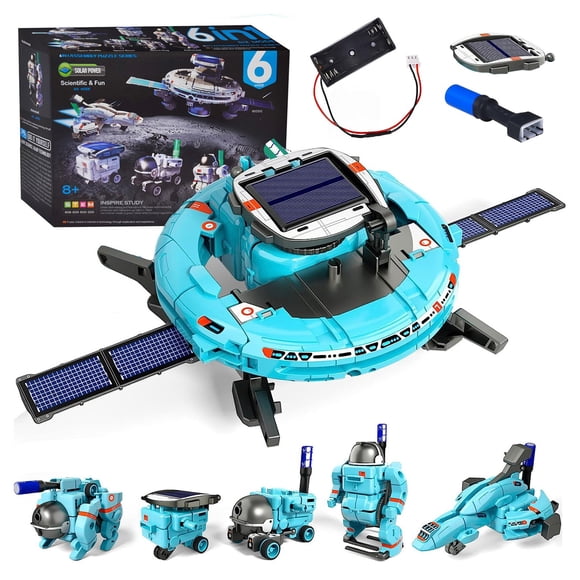 Qocolhg STEM Toys For Boys Age 8-12 12-16, 6-in-1 Building Science Kits for Solar Robot Kit Space Toys Birthday Christmas Gifts for Kids Boys Girls 8 9 10 11 12 13 14 15 16 Year Old