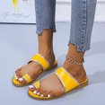 thumbnail image 3 of Women 2025 Casual Adjustable Hook Loop Sandals Summer Open Toe Slides Sandals Flat Sandal, 3 of 5