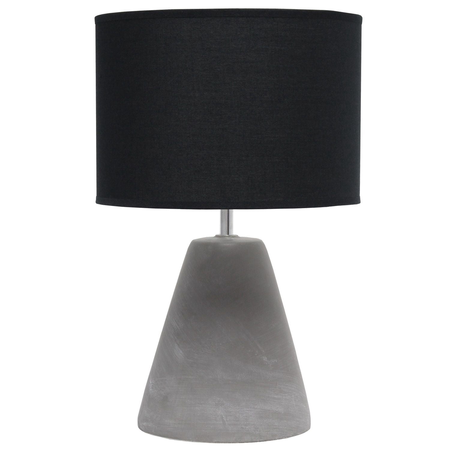 Simple Designs Lampe de table Pinnacle en béton, noir