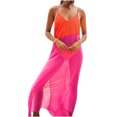 thumbnail image 2 of LOVZFMLL Robes Femmes Mode Robe Décontractée Sans Manches pour Femmes Col en V Dames Unie Longues Robes, 2 of 9