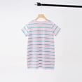 thumbnail image 3 of RXIRUCGD 2025 Vêtements d'Été pour Enfants Robe d'Été pour Filles Robe de Nuit Rayée à Manches Courtes pour Enfants, 3 of 6