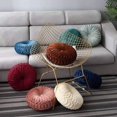 thumbnail image 2 of Coussin Rond en Velours pour la Maison, Décoration, Coussin Rond Plissé pour Canapé, Chaise, Lit, Voiture (Vert), 2 of 5