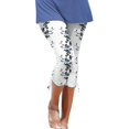 thumbnail image 1 of Womens Relaxed Fit Pants by Generic Summer Casual Drawstring Solid Cropped Cargo Pants, Black, Size XL, 1 of 5