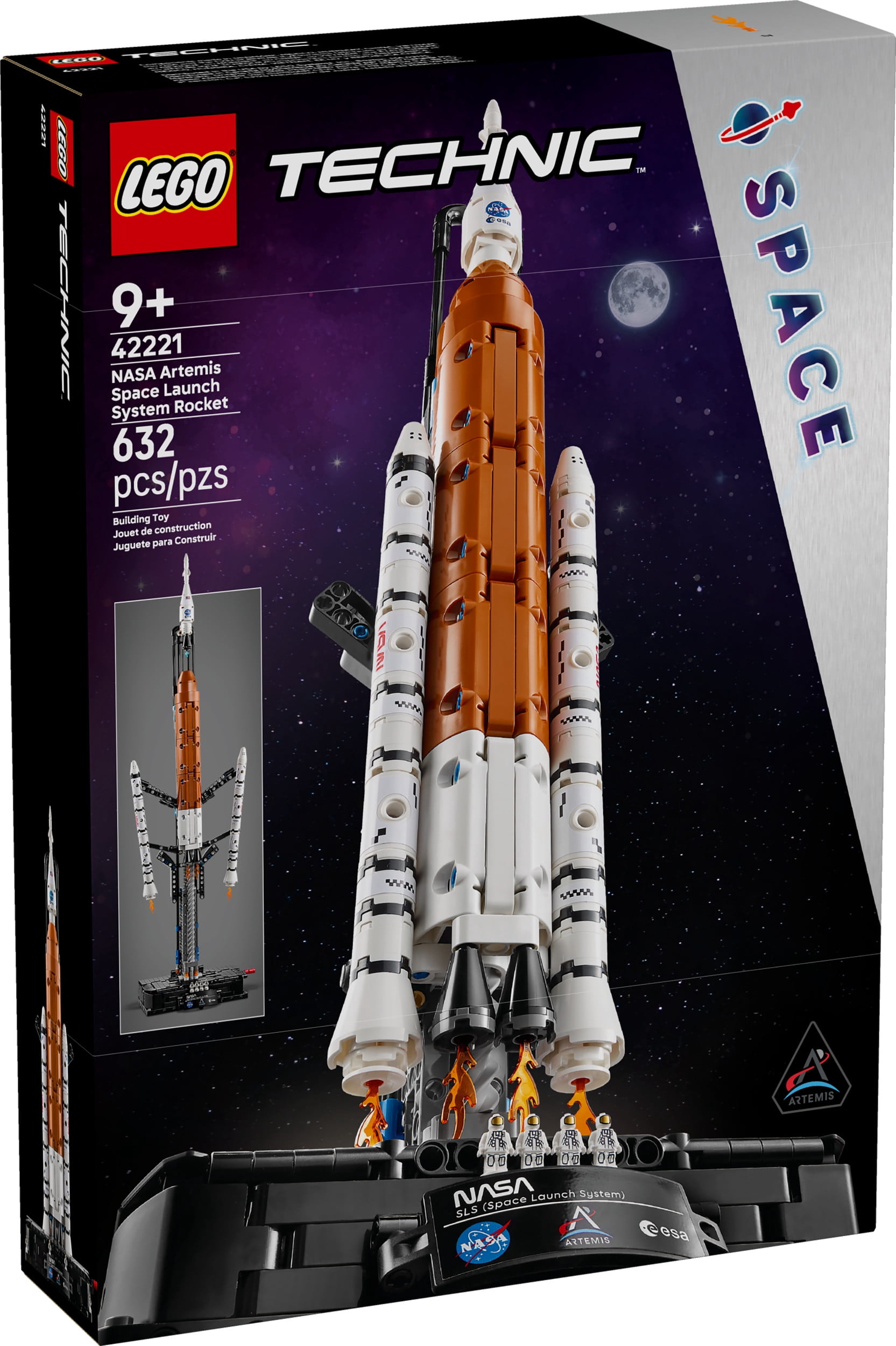 LEGO Technic NASA Artemis Space Launch System Rocket Building Toy for Boys & Girls - STEM Learning & Space Toy W/3-Stage Launch Function for Kids, Ages 9+ - Idea for Birthdays - 42221