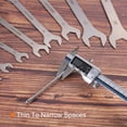 thumbnail image 4 of Uxcell 2pcs Thin Combination Wrench Metric 21mm Torx Ended Box 15 Degree Offset Open End Stainless Steel, 4 of 7