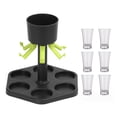 thumbnail image 1 of Dvkptbk Distributeur de Vin 6 Verres à Shooter Distributeur et Distributeur de Vin d'Alcool de Fête Cadeaux de Fête Porte-Bouteilles Distributeur Kitchen Essentials, 1 of 1