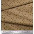 thumbnail image 2 of Soimoi Brown Poly Georgette Fabric Brush Stroke Abstract Print Fabric by Yard 52 Inch Wide, 2 of 3