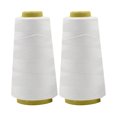 thumbnail image 1 of WIFKLSIIPG Fils à Coudre Polyester 3000 Yards par Bobines pour Couture à la Main et à la Machine 2 Pcs (Blanc), 1 of 1