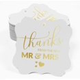 thumbnail image 2 of Inkdotpot Pack Of 100 Real Gold Foil Bracket Shape Paper Tags Thanks From The New Wedding Favor Hang Tags, 2 of 7