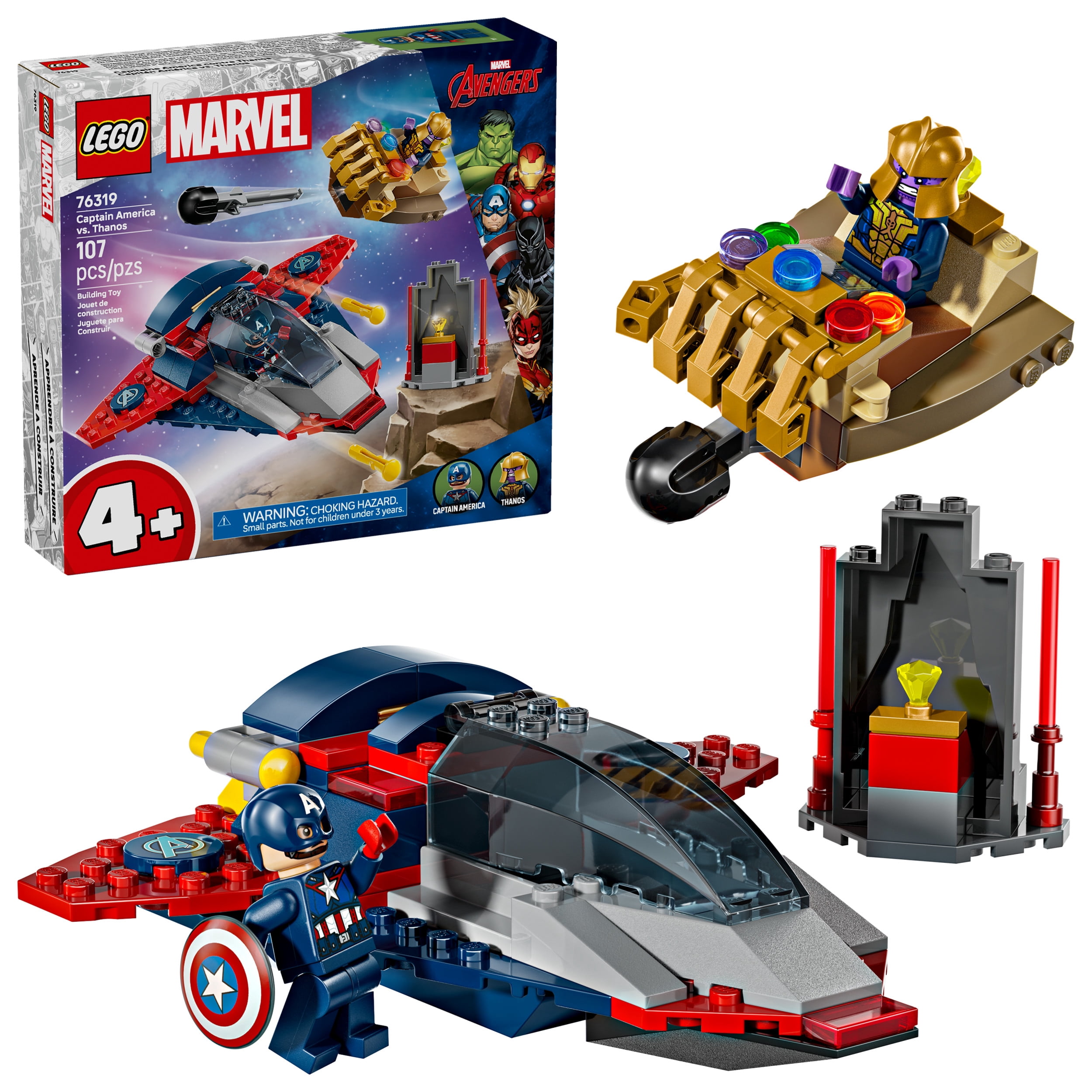 LEGO Marvel Capitaine America contre Thanos, Avec Deux Figurines 76319