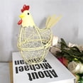 thumbnail image 1 of Iron Kitchen Basket Decoration, Chicken-Shaped Storage Rack for Eggs, Ginger & Garlic, Home Craft Wind Lamp for Kitchen, Dining Room & Party Decor, Green Iron Art, 1 of 1