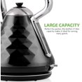 thumbnail image 2 of Ovente Electric Kettle 1.7 Liter Stainless Steel Cleo Collection, 1500 Watts with Fast Heating Element and Boil Dry Protection, Fashionable Gift for Friends and Family, Black (KS755B), 2 of 10