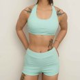 thumbnail image 4 of Cameland Fashion Women's Sexy Hanging Neck Swimsuit Set Solid Color Split Swimsuit Two Piece Set, 4 of 5