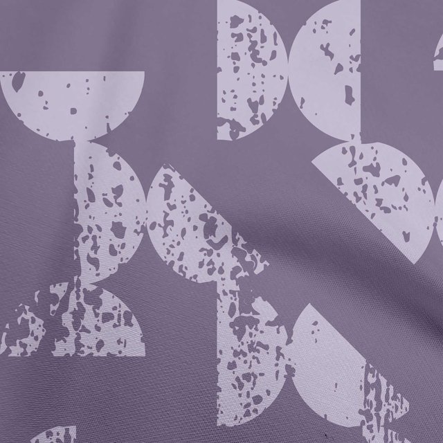 oneOone Polyester Spandex Violet Fabric Geometric Half Circle Sewing Material Print Fabric By The Yard 56 Inch Wide
