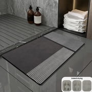 Czzoypi Diatomite Bath Mat, Super Absorbent Quick Dry Bathroom Floor Mat, Non-Slip Water Absorbing Toilet Entrance Doorway Rug for Shower Tub