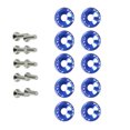 thumbnail image 2 of Youkk Ensemble de 10 Rondelles de Vis de Voiture, Boulons Décoratifs, Kit de Rondelles pour Pièces de Rechange Automobile, Bleu, 2 of 8