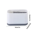 thumbnail image 3 of LutIedan Toothbrush Holder Bathroom Counter Organizer Wall-Mounted 6 Slots Toothpaste Holder for Toothpaste Brushes Plastic Waterproof Easy Clean, 3 of 6