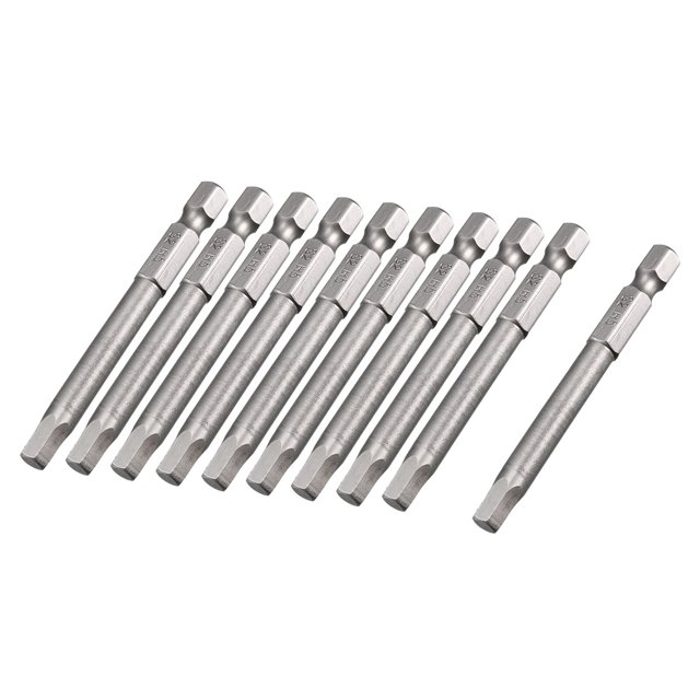 10 Pcs 1/4" x 65 x 5mm Magnetic Quick Change Shank Hex Screwdriver Bits