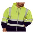 thumbnail image 4 of Manteau de Travail Unisexe Sécurité à Bande Réfléchissante Chandails à Capuchon Veste, 4 of 7