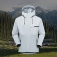 thumbnail image 2 of CFLVAEK Veste de Pluie Femme Imperméable Légère Randonnée Plein Air Veste à Capuche Automne Printemps Vestes à Fermeture Éclair avec Poches Blanc TTG, 2 of 6