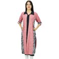 thumbnail image 1 of Bimba Women Printed Rayon Collar Neck Kurti Designer Ladies Kurta Tunic, 1 of 2