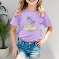 thumbnail image 2 of Vêtements pour Filles Été Imprimé T-Shirts à Manches Courtes pour Filles Col Rond Tenue d'Été pour Fille T-Shirts pour Filles 8-9 Ans Tenue pour Fille, 2 of 4