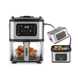 Salton Flip and Cook 3-in-1 Air Fryer, Grill & Dehydrator
