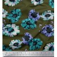 thumbnail image 1 of Soimoi Poly Georgette Fabric Flower Artistic Print Fabric by The Yard 52 Inch Wide, 1 of 3