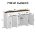 thumbnail image 2 of BeesClover 55” Large Sideboard Buffet Cabinet with Storage, Farmhouse Kitchen Cabinets, Modern Buffet Storage Cabinets with Adjustable Shelves, Doors & Drawers, 2 of 9