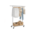 thumbnail image 4 of SONGMICS Clothes Rack with Wheels, Heavy-Duty Clothing Rack for Hanging Clothes,  with Extendable Hanging Rail, 220 lb Load Capacity, Silver UHSR13S, 4 of 9