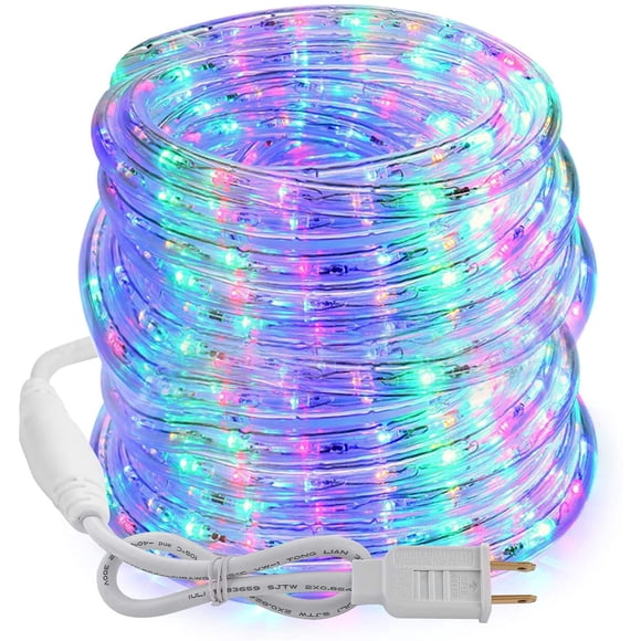 D Rope Lights Outdoor,18ft 216 D Tube Lights, 120V UL Flexible Strip Lights Connectable Plugin Rope Lights for Garden, Patio, Party, Xmas, Holiday Decorations, Multi Color