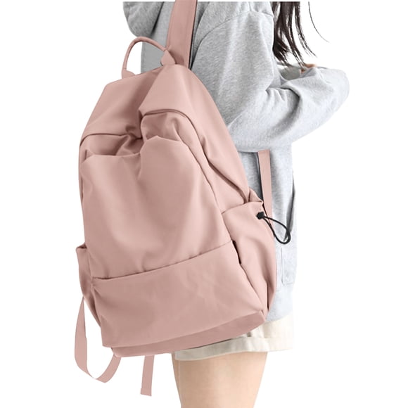 Sac à Dos Scolaire pour Femmes, Sacs d'École de Voyage Décontractés Sac à Dos pour Ordinateur Portable 15,6 Pouces pour Étudiant Sac à Dos Léger Résistant à l'Eau Sac à Livres Sac de Jour de Travail pour Hommes Pink