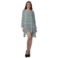 thumbnail image 2 of Moomaya Chemise à Manches Longues Femme Imprimée Robes Grande Taille Rayonne Tuniques Courtes, 2 of 4