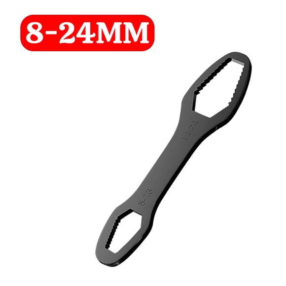 152mm Double Headed Adjustable Wrench - 8-24mm Multi-Size Hand Tool Durable Metal Compact Wrench for Auto Repair, Mechanical Engineering & Home Maintenance Tasks
