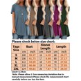 thumbnail image 2 of LUXUR T-Shirt pour Femme à Manches Courtes T-Shirt Haut Uni Blouse Décontractée Col Rond Kaki m, 2 of 2