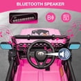thumbnail image 4 of BeesClover 12V Ride On Truck Car, Battery Powered Car w/Remote Control, Spring Suspension, LED Lights, Bluetooth, 3 Speeds, Electric Car for Kids, 4 of 8