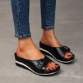 thumbnail image 3 of CAROOTU Soft Footbed Orthopedic Arch-Support Sandals Women's Platform Wedge Shoes Breathable, 3 of 7